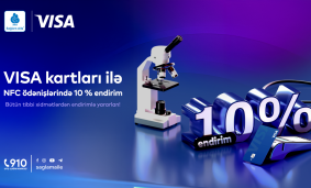 VISA kartı ilə NFC ödənişi et, sağlamlığın üçün 10% endirim qazan! VISA kartı ilə NFC ödənişi et, sağlamlığın üçün 10% endirim qazan!